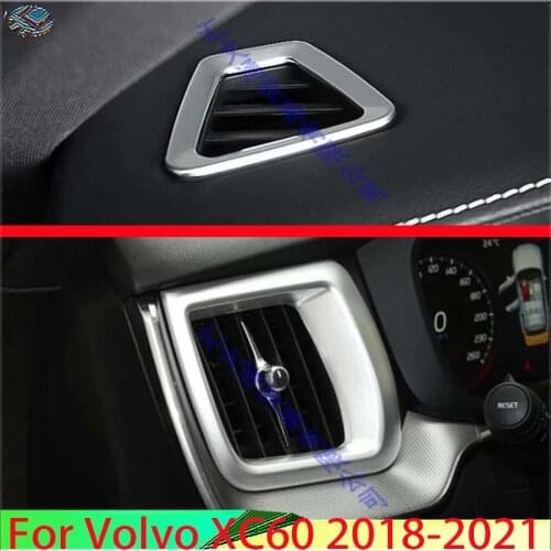 For Volvo XC60 ABS Chrome Air Vent Outlet Cover Dashboard Trim Bezel Frame Molding Garnish Accent Styling