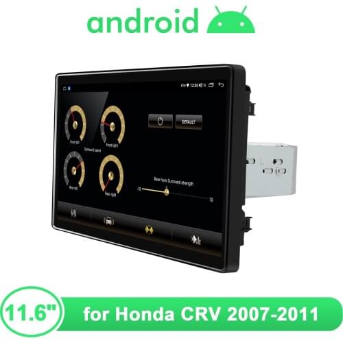 Car Radio 11.6 Inch Android 10 Central Multimedia Player GPS Car Stereo Bluetooth 4G For Honda CRV 2007-2011 With Android Auto