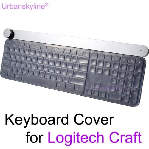 Craft Keyboard Cover for Logitech Craft Wireless Protective Protector Skin for Logi Case Black Clear Silicon TPU Skin Case