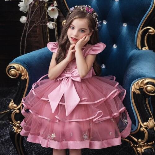 Baby Girls Flower Kids Dress for Girls Lace Cake Tutu Party Princess Dress Girl 2 4 6 7 8 10 Yrs Birthday Party Event Prom Dress