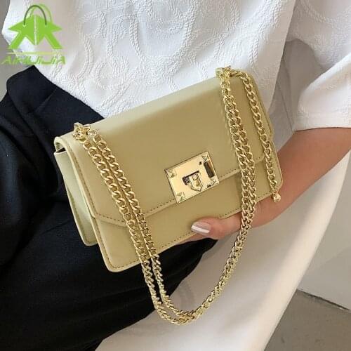 Elegant Female Square Tote Bag 2021 Fashion Chain High Quality PU Leather Womens Designer Handbag Travel Shoulder Messenger Bag