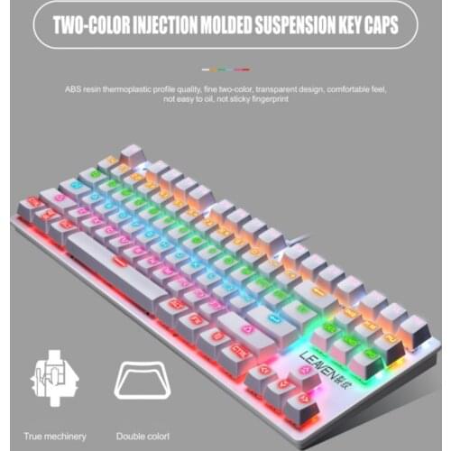 Gaming Mechanical Keyboard Blue 87key Wired Keyboard Anti-ghosting RGB/ Mix Backlit LED USB For Gamer PC Laptop Peripherals