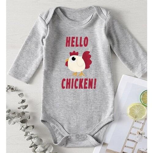 Jumpsuits for Babies Newborn Baby Boy Clothes Kids' Things Hello Chicken Onesie Boys Summer Costume Newborn Rompers