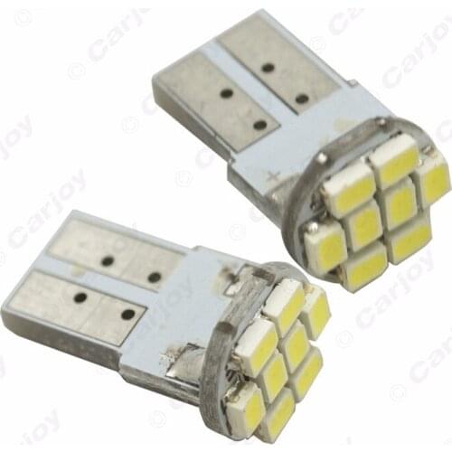 LEEWA 100pcs Power White T10 W5W 194 168 1206 3528 8 SMD 8LED Wdege Car Side LED light Bulbs DC12V #CA1059