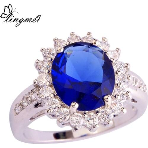 Lingmei Wholesale Unisex AAA Cubic Zirconia Silver ColorRing Size 6-10 Love Style JEWELRY For Women Men