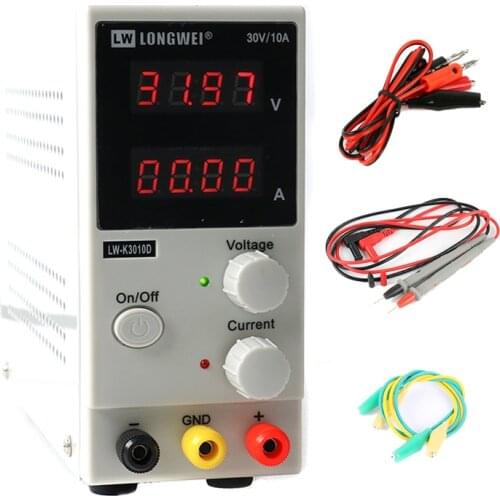 LW 3010D Mini Adjustable Digital Laboratory DC Switching Power Supply 30V 10A 0.01V 0.001A 110V 220V Multimeter Probe