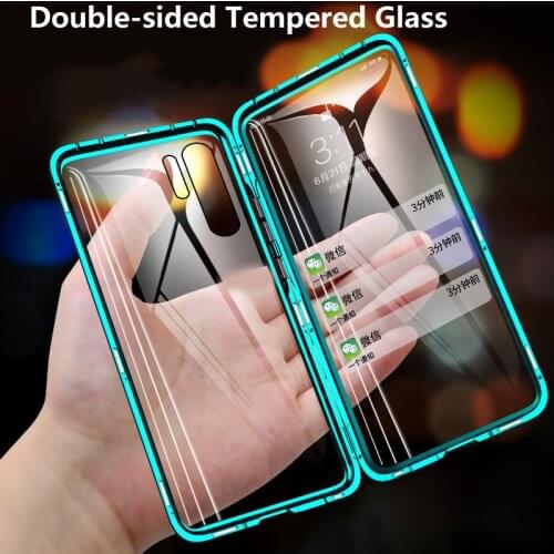 360 Full Protection Magnetic mental Case For Samsung S10 S20 S9 S8 Plus A21s A70 A51 A50 A20 Note 10 20 9 8 Uitra Double Glass