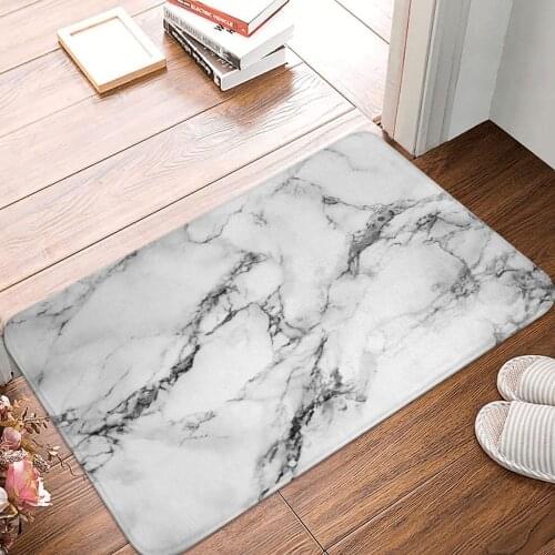 Marble Doormat Carpet Mat Rug Polyester Non-Slip Floor Decor Bath Bathroom Kitchen Bedroom 40x60