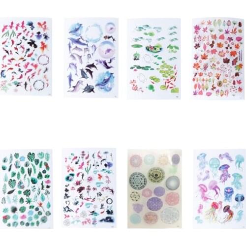 Set Epoxy Crystal Filling Material Gold Fish Sticker Manual DIY Jewelry Making Filler