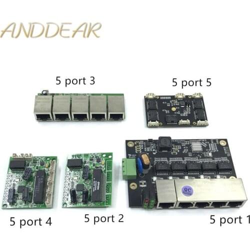 Unmanaged 5port 10/100M industrial Ethernet switch module PCBA board OEM Auto-sensing Ports PCBA board OEM Motherboard