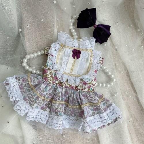 Dog Clothes Summer Small Dog Pet Clothing Lolita Princess Wedding Dress Pomeranian Teddy Bichon Chihuahua Cat Puppy Lace Skirt