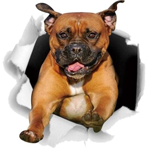 Self-adhesive Decal 3D Funny Pug Dog Car Sticker Waterproof Auto Decors on Bumper Rear Window B0099