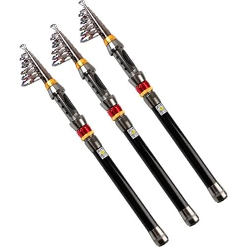 Carbon Fiber Portable Telescopic Fishing Rod 1.8M-3.6M Sea Carp Fishing Spinning Rod Fish Hand Fishing Tackle