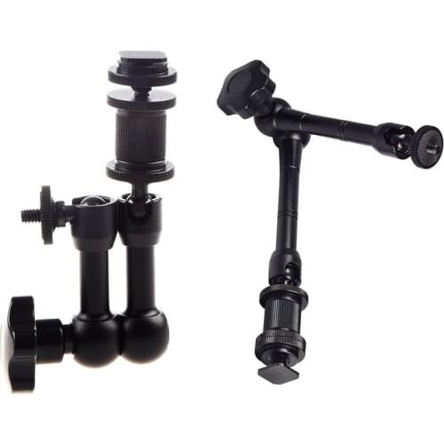 Retail 2 Pcs Articulating Magic Friction Arm for Hot Shoe Mounts to Work with LED Panel, DSLR Monitor, Mic 7ARM Black - 1 Pcs 7