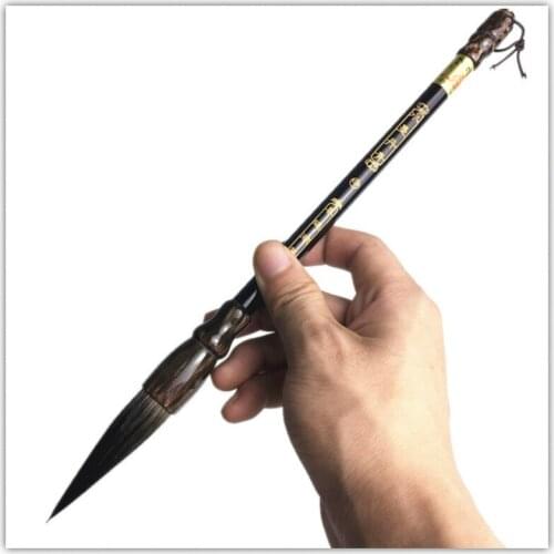 Chinese Calligraphy Pen Large Hopper-shaped Bear Hair Painting Brush Larger Regular Script Calligraphy Practice Brushes Pen