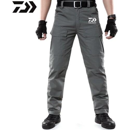 Daiwa Gamakatsu Fishing Pants for Men Fishing Clothes for Fishing Tactical Clothing Mens Outdoor Sports Trousers Multi-Pocket