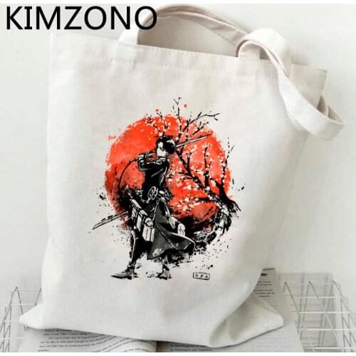 Attack on Titan shopping bag bolsas de tela shopping bolso eco tote cotton bag net woven sac tissu