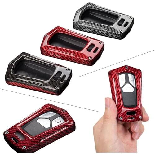 Carbon Fiber Car Keyless Fob Housing Shell Smart Key Case Cover For Audi A4 A5 S4 S5 Q5 Q7 TT etc