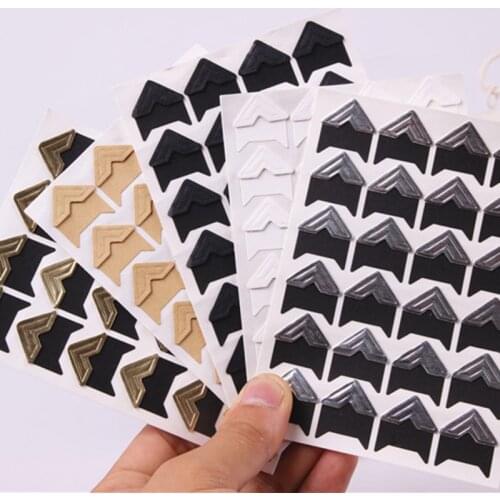 24 pcs/lot (1 sheets) Vintage Corner kraft Paper Stickers for Photo Albums DIY retro sticker Frame decorations Scrapbooking