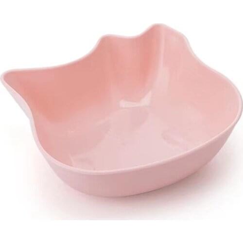 High Quality Solid Color Pet Bowls Candy-Colored Light weight Plastic Single Bowl Small Dog Cat Pet Bowl Pet Feeding Supplies