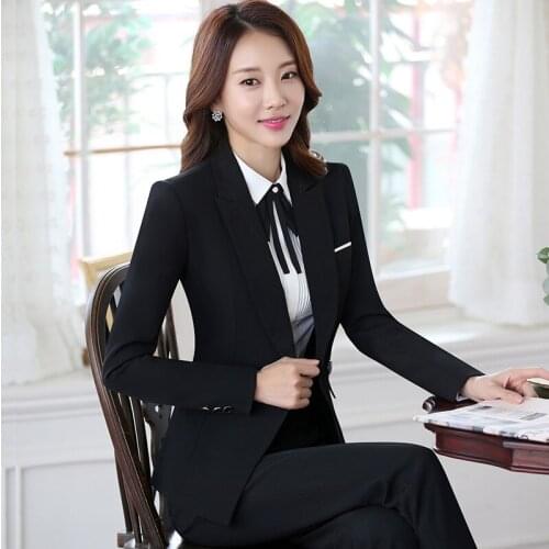Womens suit autumn and winter new high-end fashion temperament Slim professional suit trousers skirt womens two-piece suit