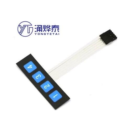 1 row of 4 keys Membrane switch / button / control panel / MCU extended keyboard