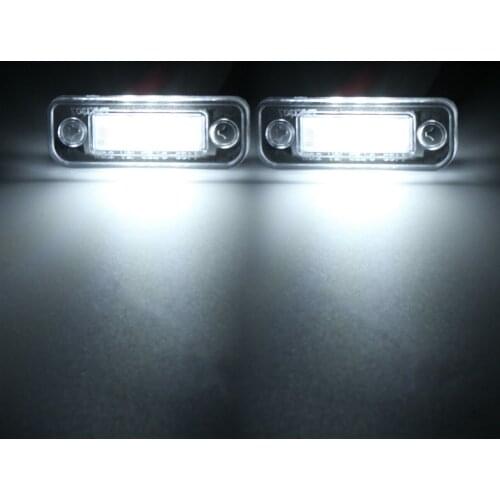 2pcs Car LED License Plate Light Lamp Error Free12V For Mercedes-BenzW203 5D W211 W219 R171 Replacement Plug And Play Auto Parts