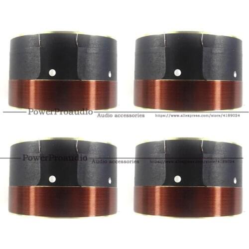 4pcs(2pair) 75.5mm White aluminum Bass voice coil Pure copper Round wire 8 ohm