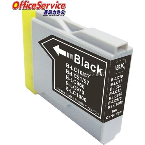 5 Black Compatible Ink Cartridge LC10 LC37 LC51 LC57 LC970 LC1000 For Brother MFC-235C 260C 885CW FAX-1355 DCP-540CN MFC-650CD