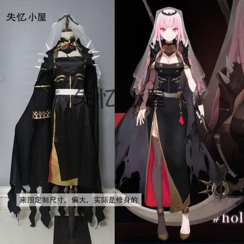 Anime VTuber Hololive Mori Calliope Sexy Uniform Dress Party Suit Any Size Cosplay Costume Women Halloween FreeShipping 2020 New
