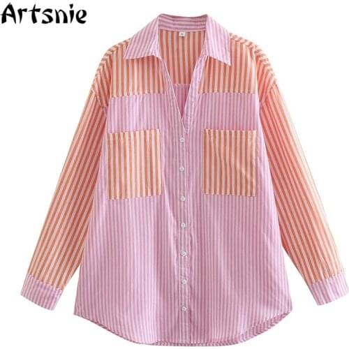 Женские рубашки оверсайз Artsnie China At AliExpress