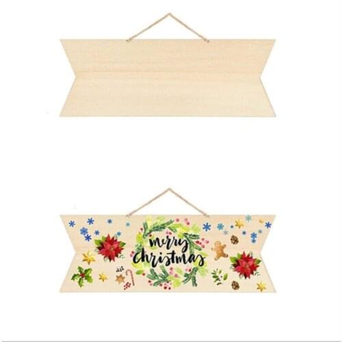 DIY Wooden Signs With Twine Natural Wood Crafts Arrow Shape Decoration Board Gift Decor Label Birthday Party Blank Pendant Sign