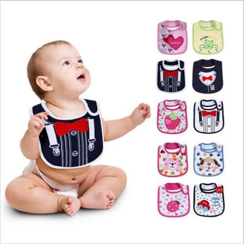 Newborn Baby Infant Bibs Babador Cute Cartoon Saliva Towels 0-3 Years Soft Waterproof Bibs Babies Bibs Baberos Wear Burp Cloths