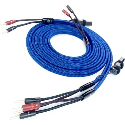 Gibraltar HiFiAudio Speaker Cable Silver 72V DBS with Banana Plug for Amplifier CD Player