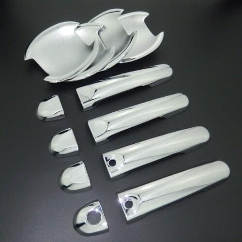 For Nissan Note / Versa Note 2nd Gen 2012-2018 Car Styling Chrome Door Handle Cover Trim & Door Bowl Cover Trim 2013 2014 2015