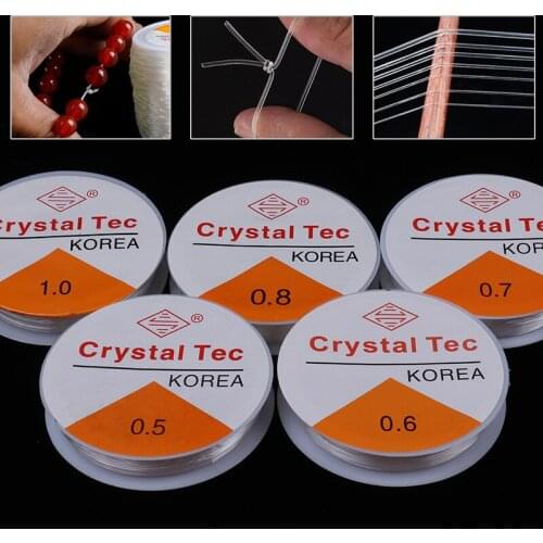 Imported Round Transparent Fish Silk Elastic Line 100 Meters Color Crystal Line DIY Beaded Elastic Rope Jewelry Accessories