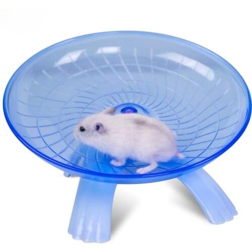 Pet Hamster Flying Saucer Exercise Squirrel Wheel Hamster Mouse Running Disc rat toys Cage small animal Hamster Accessories