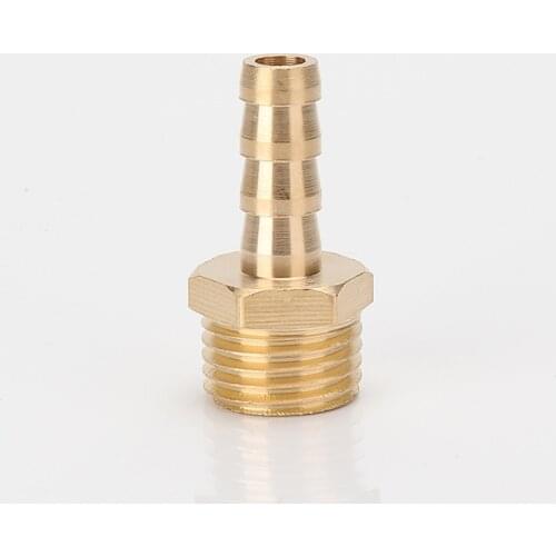 Brass Pipe Fitting6mm 8mm 10mm 12mm 14mm 16mm 19mm Hose Barb Tail 1/8" 1/4" 1/2" 3/8" Straight Barb to BSP Male Thread Adapter