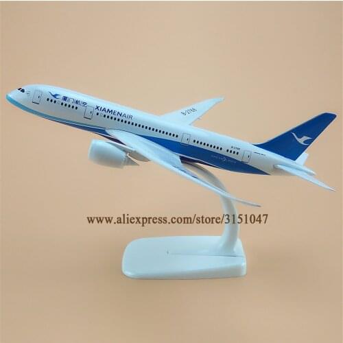 Alloy Metal China XIAMEN Air B787 Airlines Airplane Model XIAMENAIR Boeing 787 Airways Plane Model Aircraft Kids Gifts 20cm