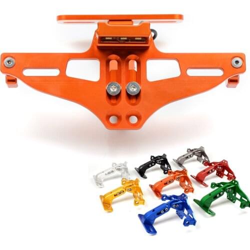 Motorcycle License Plate Bracket indicator led lights For YAMAHA jog fz1 xmax nmax yz r1 r3 mt03 07 xt 600 moto tracer 900 dt125