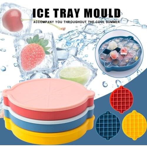 Soft Silicone Household Ice Mould With Lid Small Ice Cavity Ice Box Ice Cream Maker Kitchen Bar Accessories Ice Mold Ice Tray