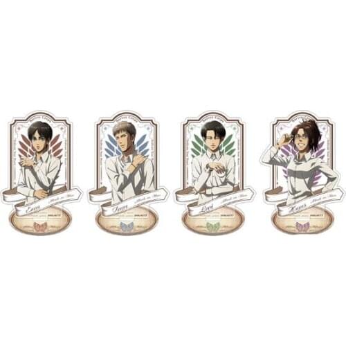 NEW Anime Attack on Titan Acrylic Stand Model Plate Hange Zoe Eren Jaeger Levi Ackerman Cake Decor Tabletop Toy Cosplay Gift
