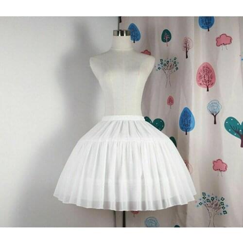 Latest Looking of New Arrival Girls Petticoat Skirt Bustle Cage Lolita Underskirt Short Crinoline Hoop