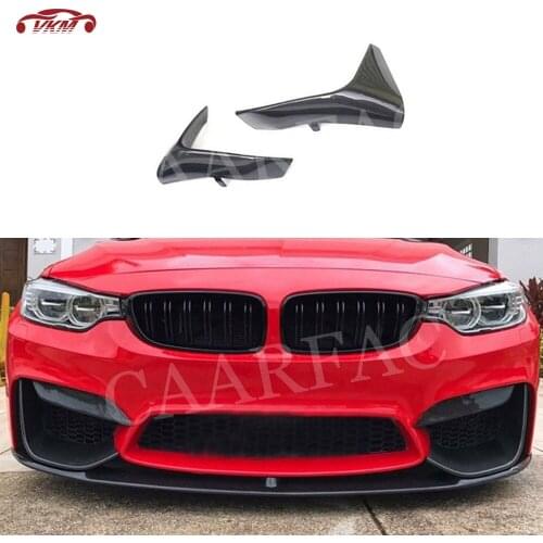 Carbon fiber Material Front Splitters FRP Gloss Black for BMW 4 Series M3 M4 F80 F82 F83 2014 2015 2016 2017 FRP Black Canards