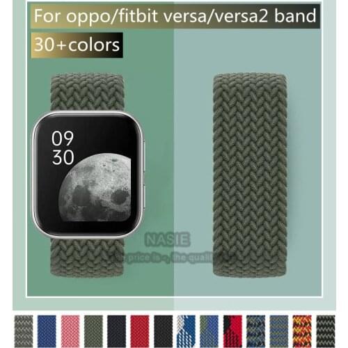 Braided strap replacement watch strap for Oppo Watch 46mm Band 41mm Strap Bracelet for fitbit versa band versa2