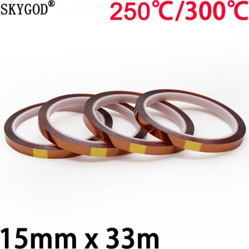 15mm x 33m Polyimide Adhesive Tape BGA PCB 3D Printing Board Protection High Temperature Heat Resistant Electronic Insulation