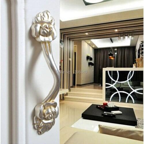 New 96mm Zinc Alloy Rose Kitchen Cabinet Handle Antique Cabinet Drawer Handles&Knobs Eur-Style Furniture Hardware Bars Pulls