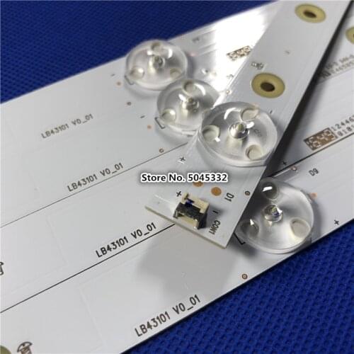 LED BACKLIGHT STRIP LB43101 V0_01 FOR 43" TPT430H3 43PFS5531 43PFS5532 10LED