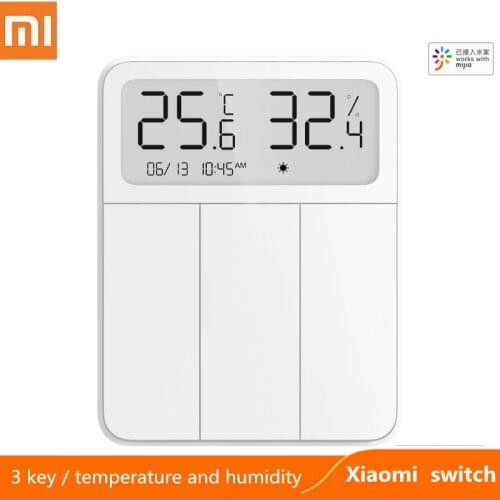 Xiaomi Mijia Smart Wall Switch LCD digital screen Light Remote Control Wireless Switchs with temperature and humidity