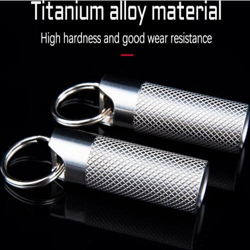Mini Portable Titanium alloy waterproof Keychain first aid small medicine bottle Outdoor EDC Portable bottle seal
